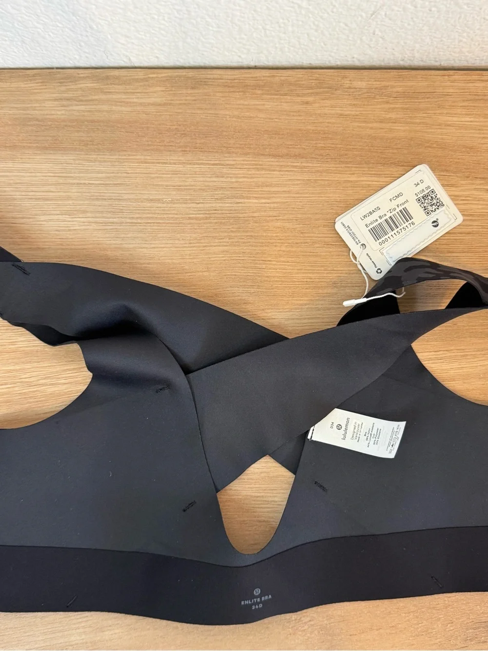 Lululemon Enlite Bra Zip Front Camo High Support 34D